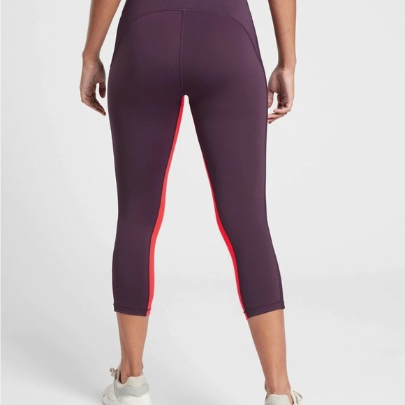Athleta Hiit It Mesh Capri Purple Size Large - Picture 9 of 10